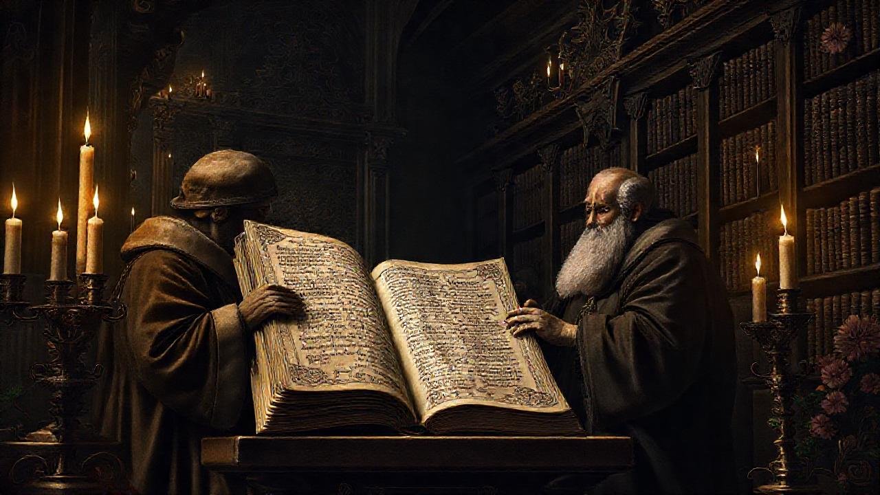 Un oscuro estudio iluminaba eruditos