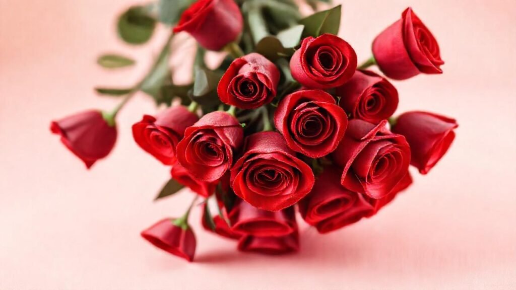 Rosas rojas expresan gratitud elegante