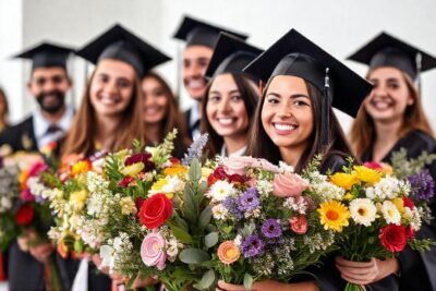 Graduados florecen en alegre celebración