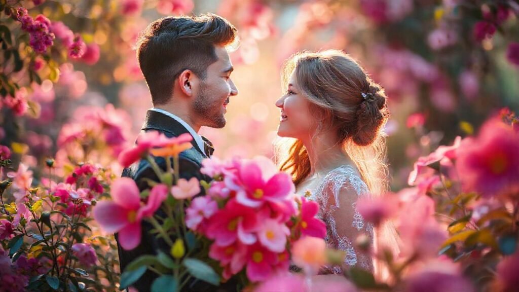 Un jardín onírico de colores pastel