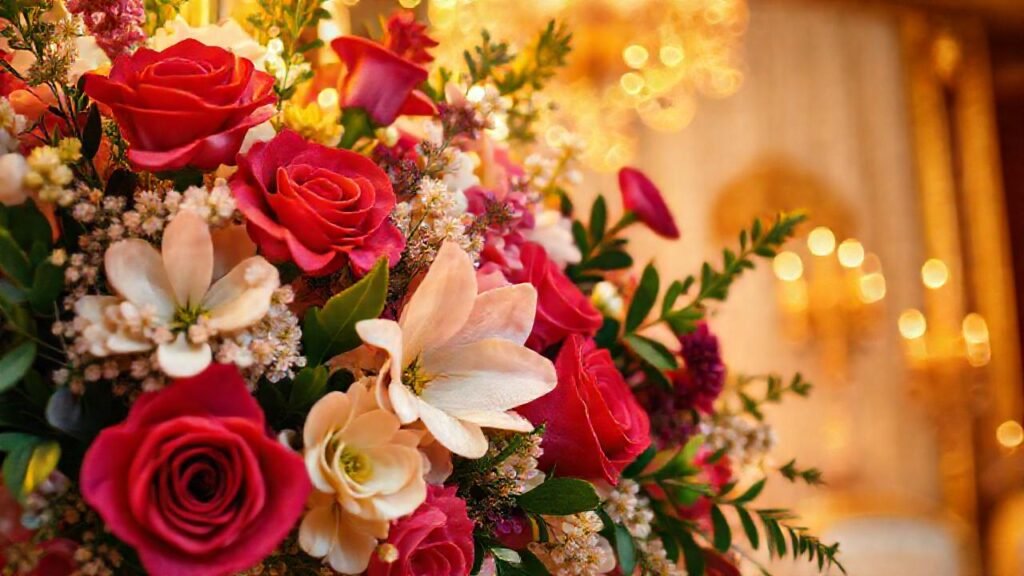 Un arreglo floral lujoso y vibrante