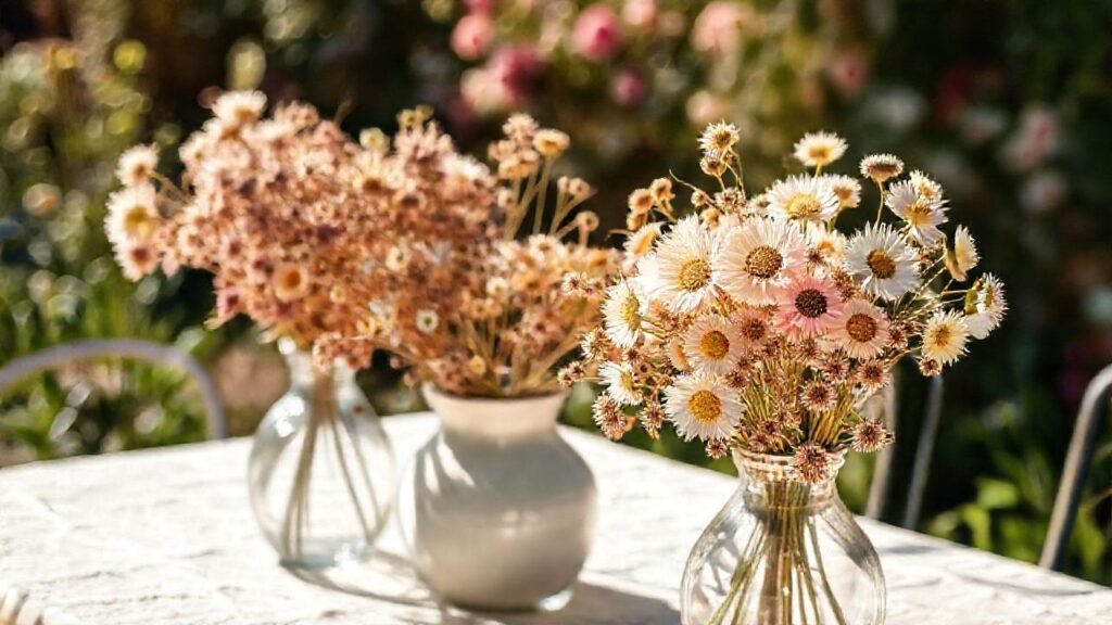 Flores secas evocan elegancia primaveral