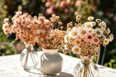 Flores secas evocan elegancia primaveral