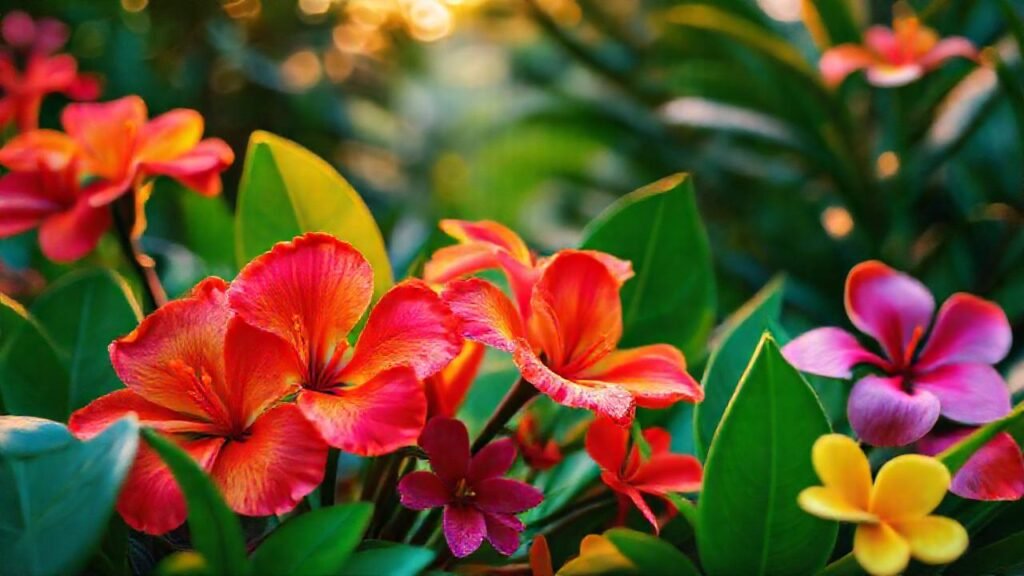 Flores tropicales evocan vida y belleza