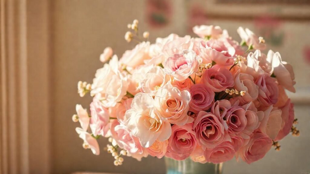 Un ramo romántico evoca amor eterno