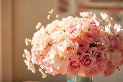 Un ramo romántico evoca amor eterno