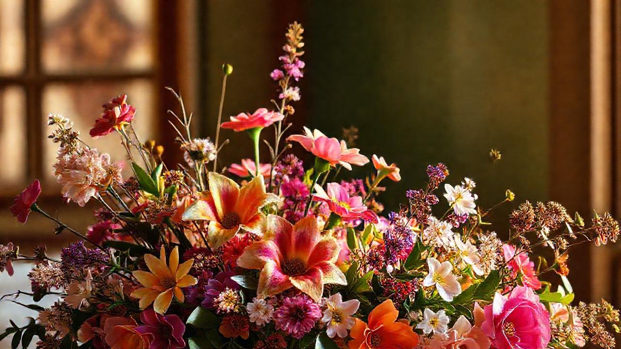 Una composición floral vibrante crea serenidad