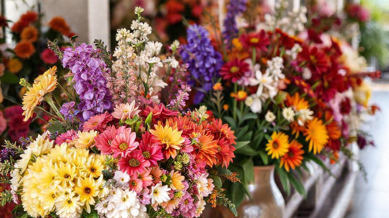 Flores armoniosas crean serenidad visual