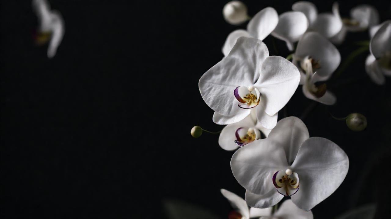 Orquídeas blancas evocan elegancia y recuerdo