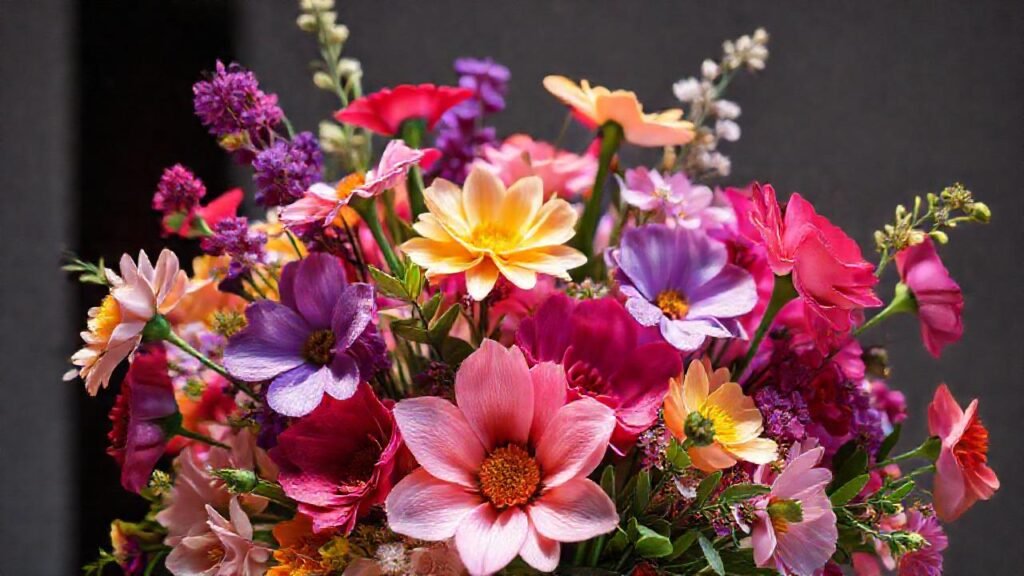 Arrangement floral moderno y vibrante