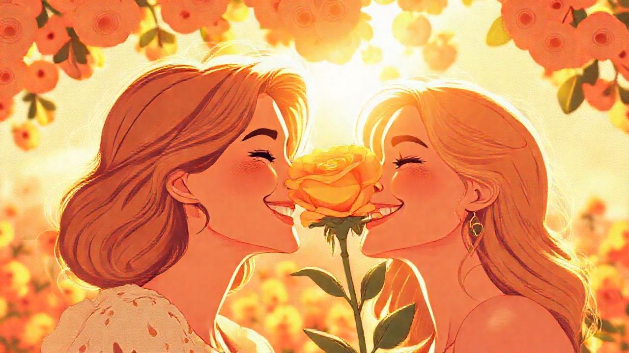 Belleza, amor y amistad vibrante