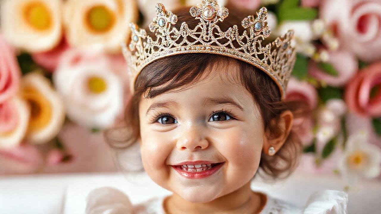 Reina infantil, alegre y soñadora