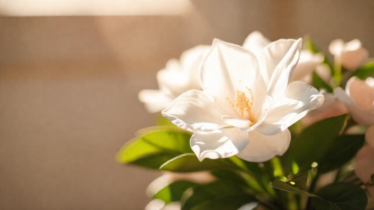 Gardenia blanca, suave y romántica