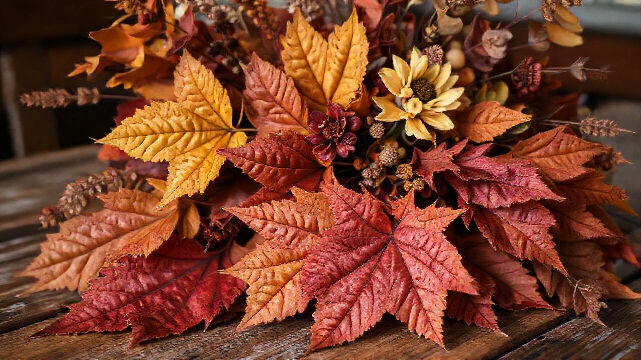 Hojas otoñales dan un encanto cálido