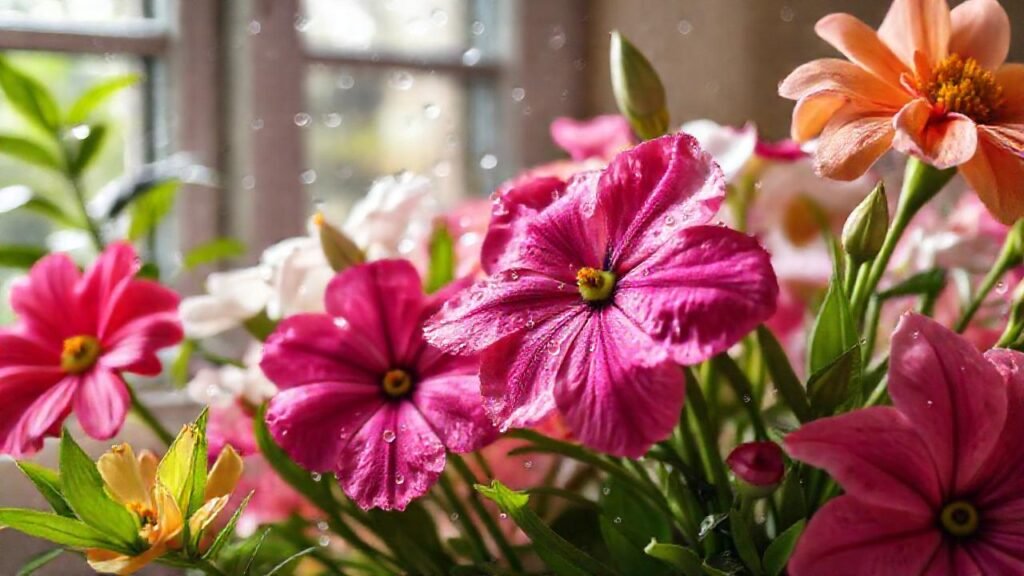 Una composición floral elegante y luminosa