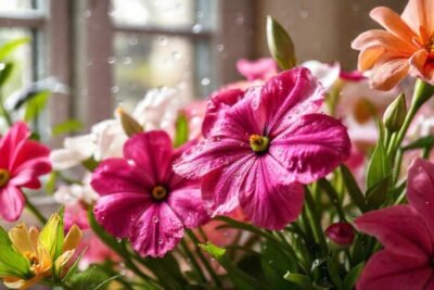 Una composición floral elegante y luminosa