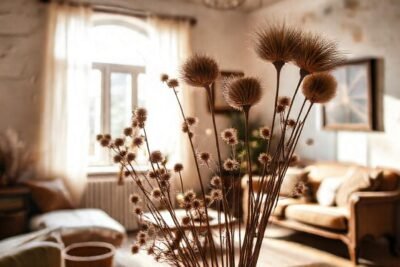 Flores secas crean un ambiente sereno