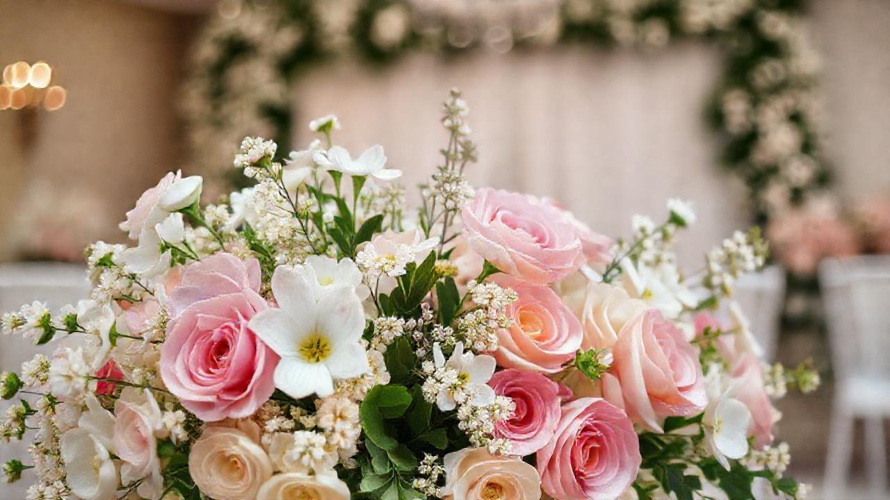 Un arreglo floral elegante y delicado