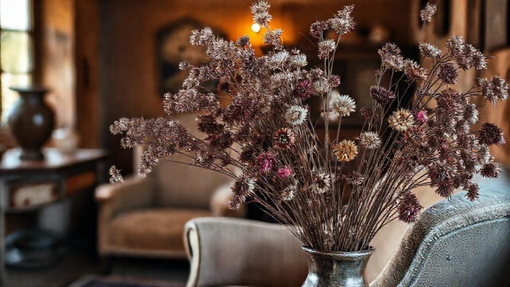 Flores secas crean un ambiente acogedor