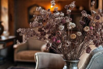 Flores secas crean un ambiente acogedor