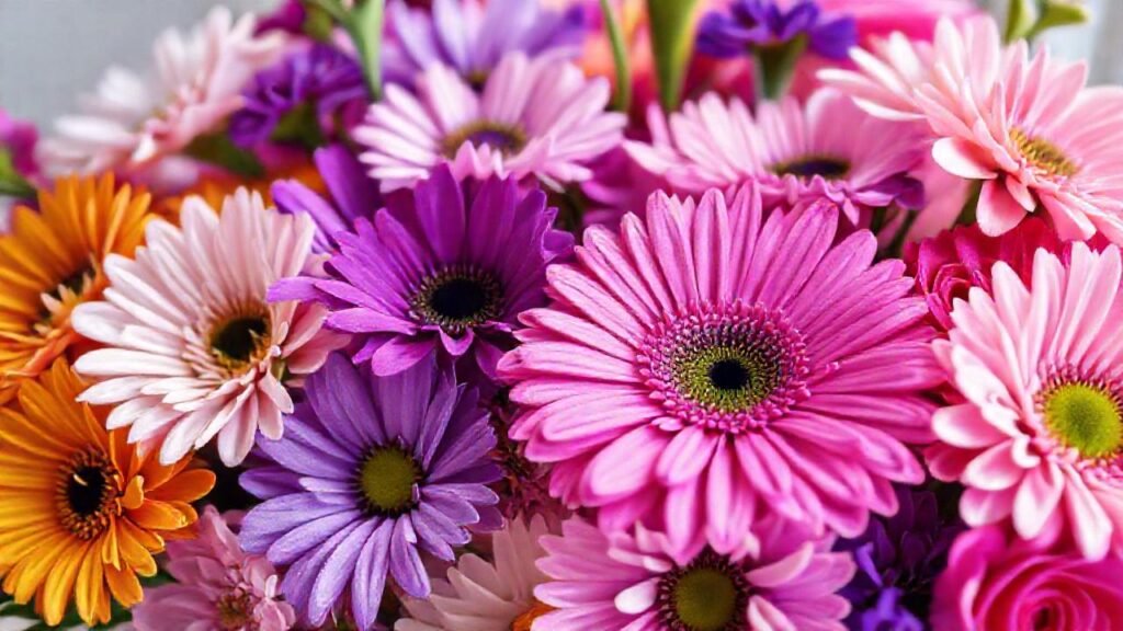 Flores de cumpleaños: celebración alegre y colorida