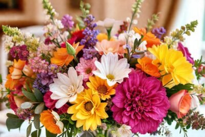 Un arreglo floral elegante celebra aniversario