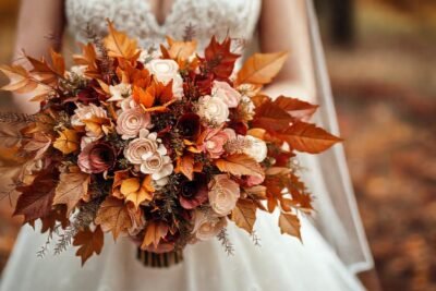 Un ramo otoñal elegante y romántico