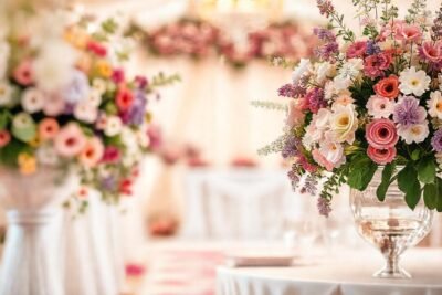 Un arreglo floral boda