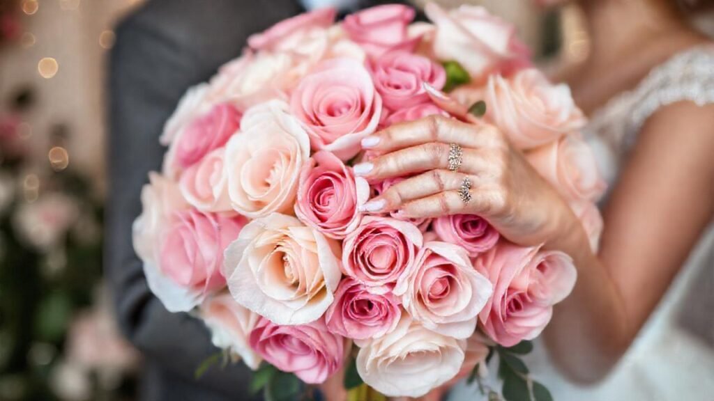 Aniversario romántico y soñador con rosas