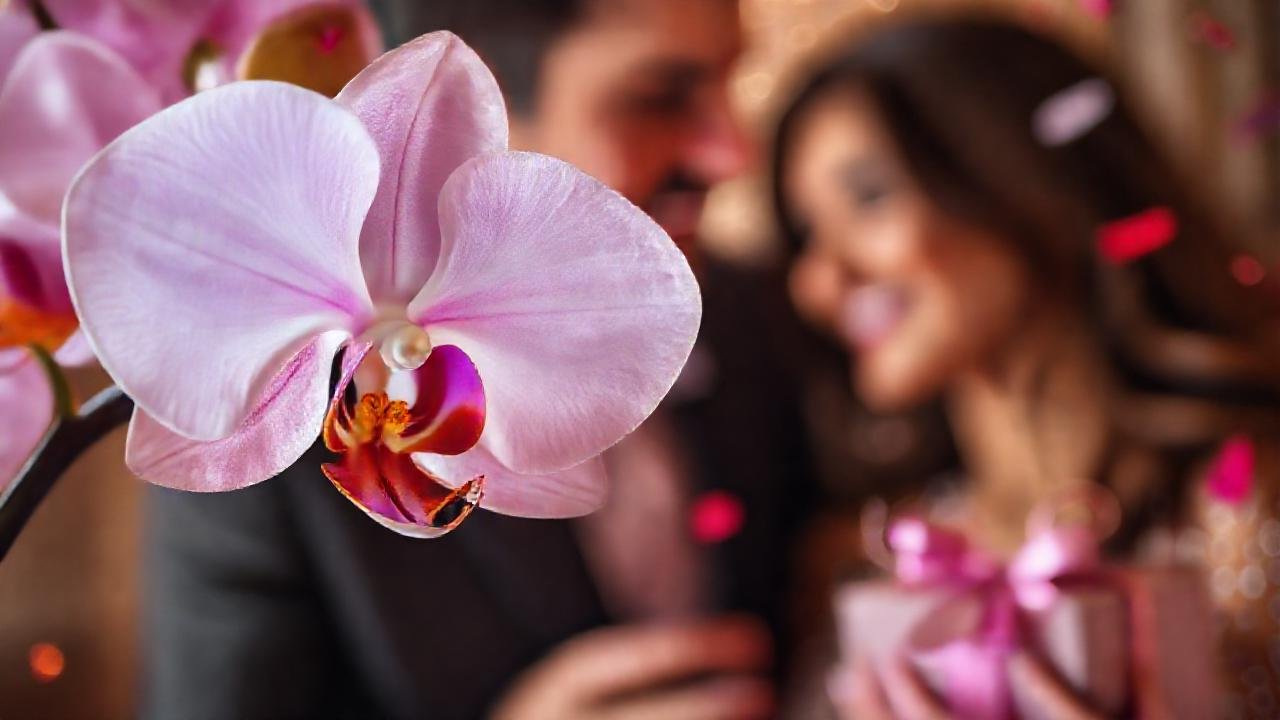 Orquídeas elegantes, amor y celebración vibrante