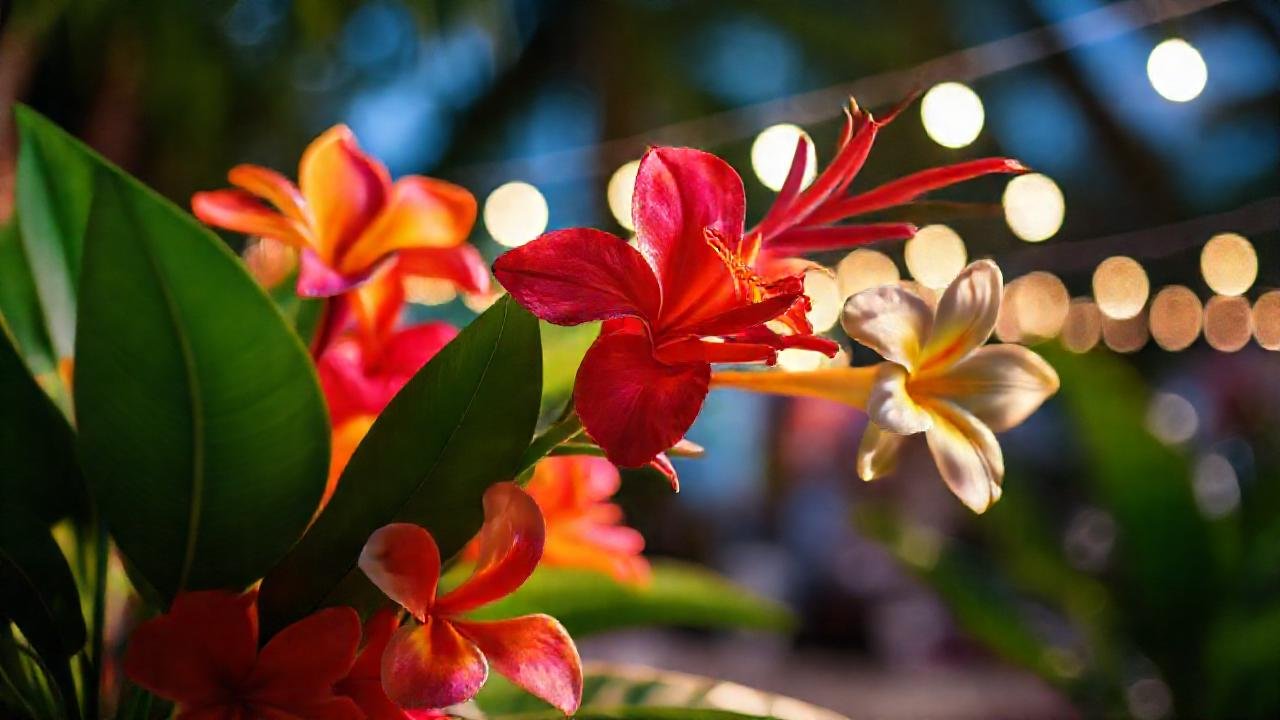 Flores tropicales: belleza elegante y detallada