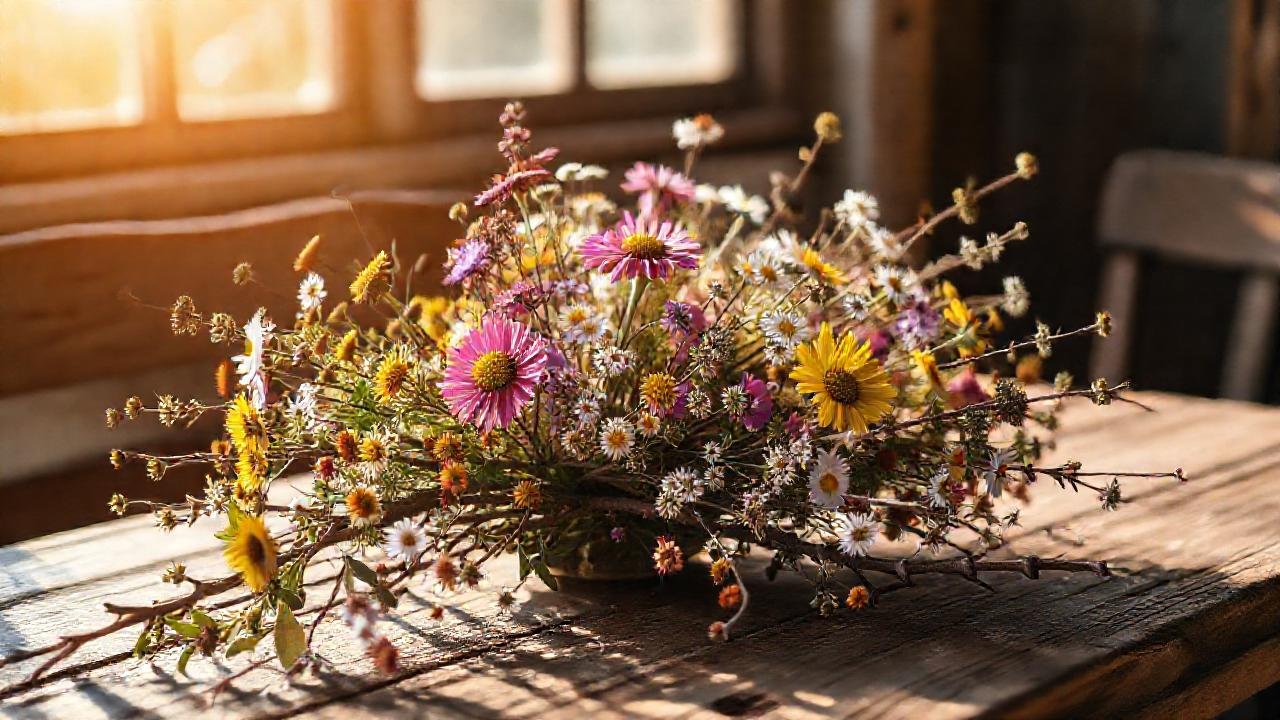 Un ramo natural y cálido