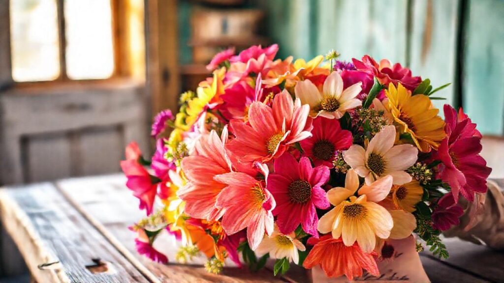 Flores vibrantes crean un ambiente cálido