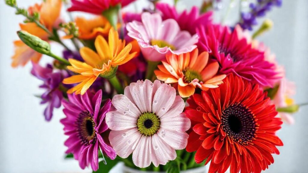 Flores frescas evocan belleza y elegancia