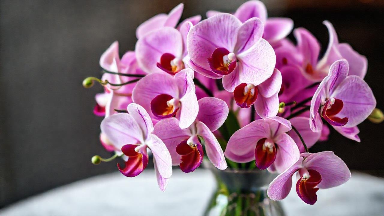 Un ramo de orquídeas evoca amor