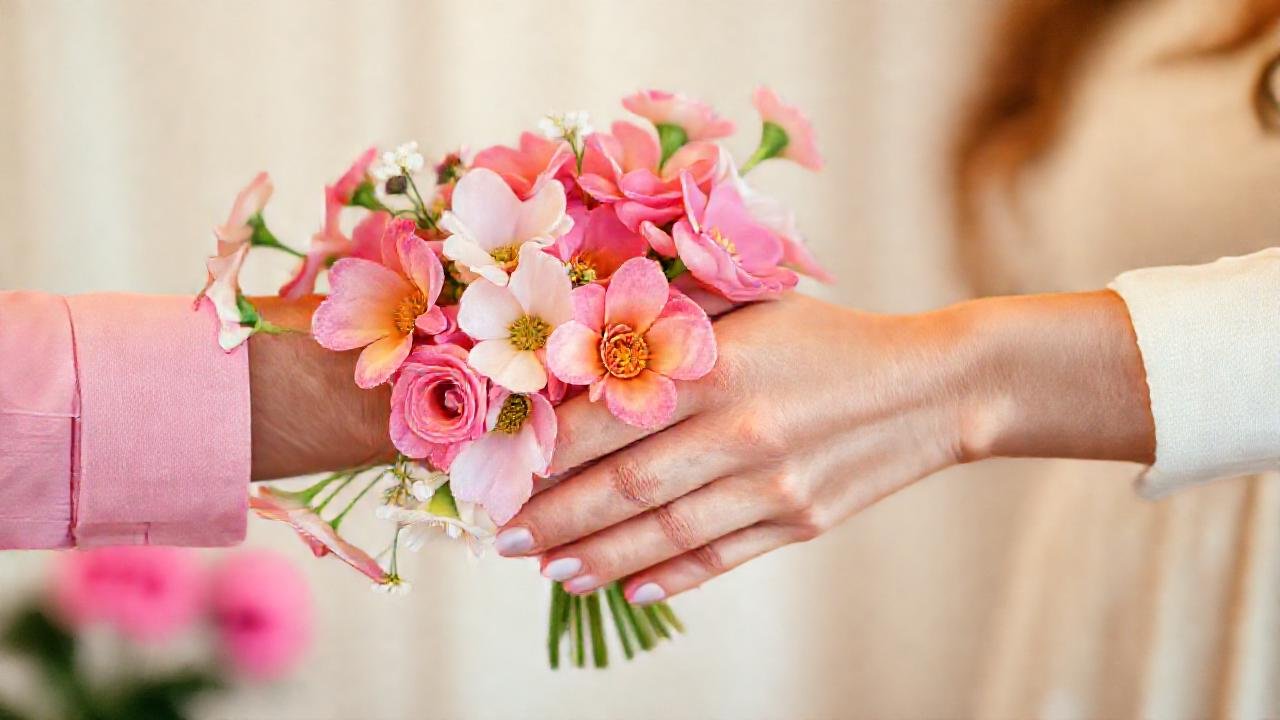 Amistad y flores crean atmósfera soñadora