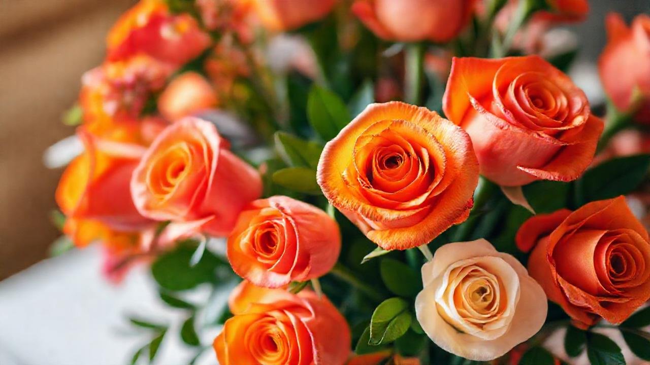 Una elegante celebración con rosas vibrantes