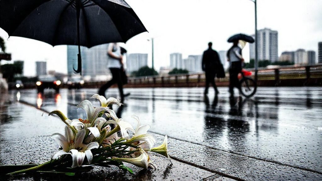 Lagos llora con melancolía y flores