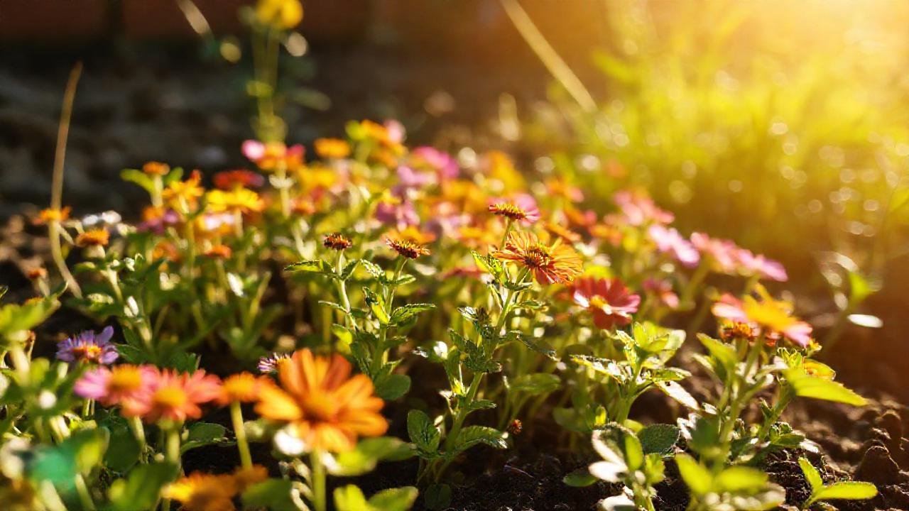 Flores silvestres crecen vibrantes y esperanzadoras