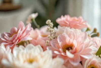 Una composición floral serena y delicada