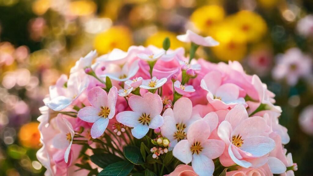 Un ramo romántico celebra un aniversario feliz