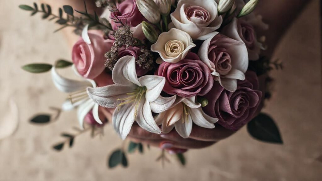 Un arreglo floral triste y elegante