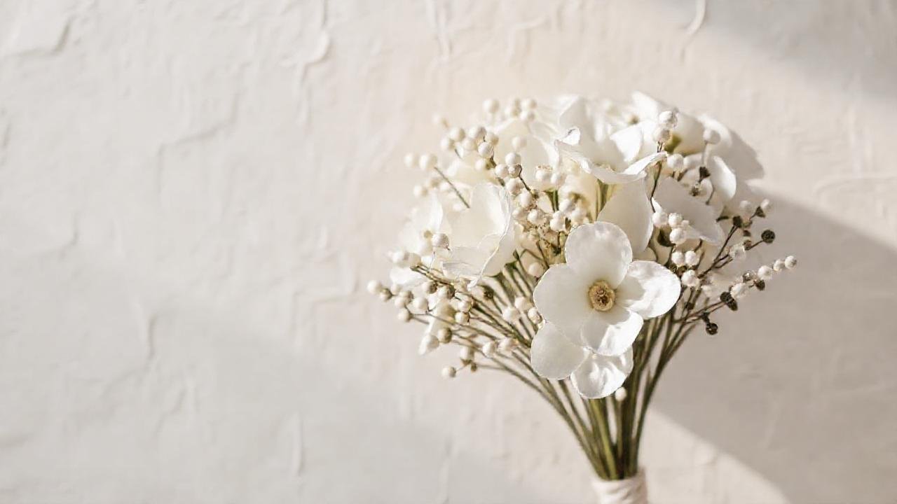 Un ramo elegante transmite serenidad minimalista