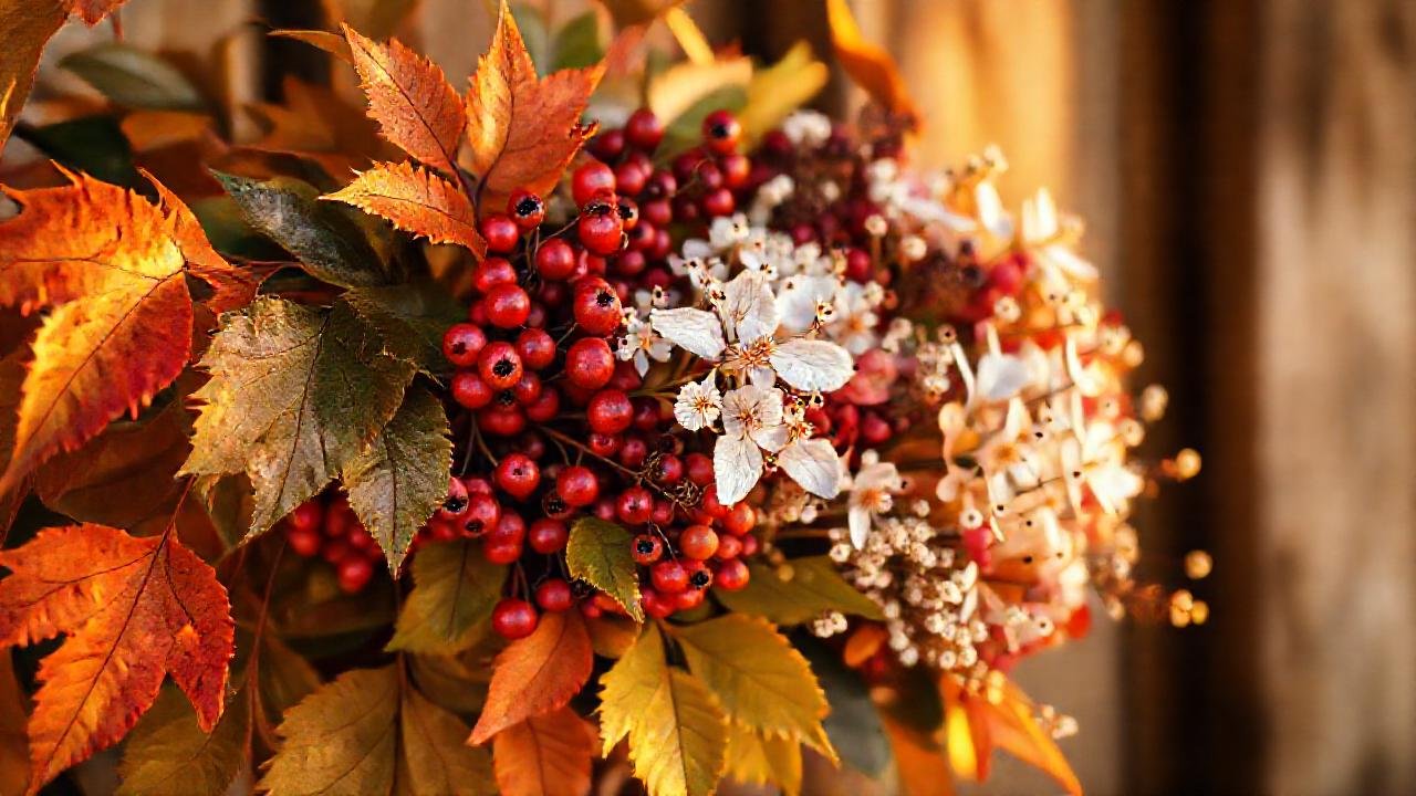 Un ramo otoñal, cálido y romántico