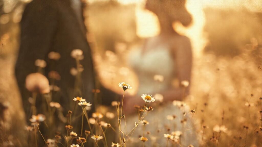 Una fotografía antigua evoca romanticismo nostálgico