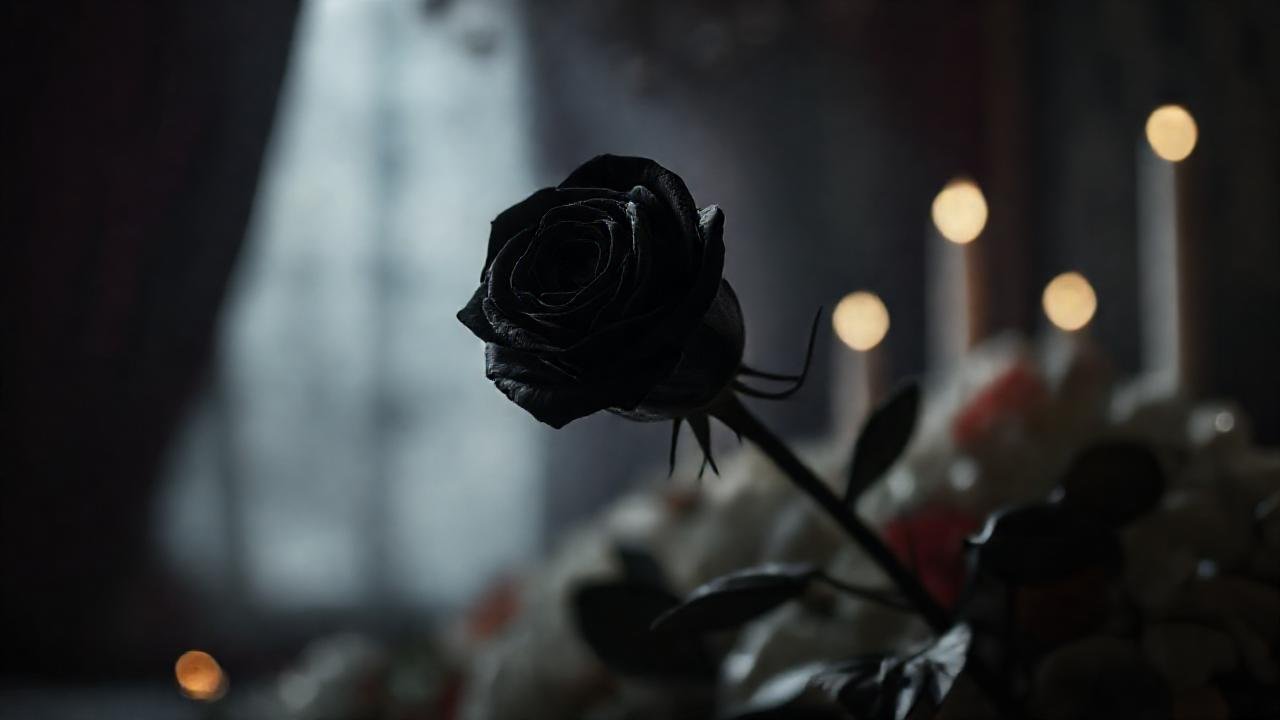Rosas negras evocan un lúgubre desengaño