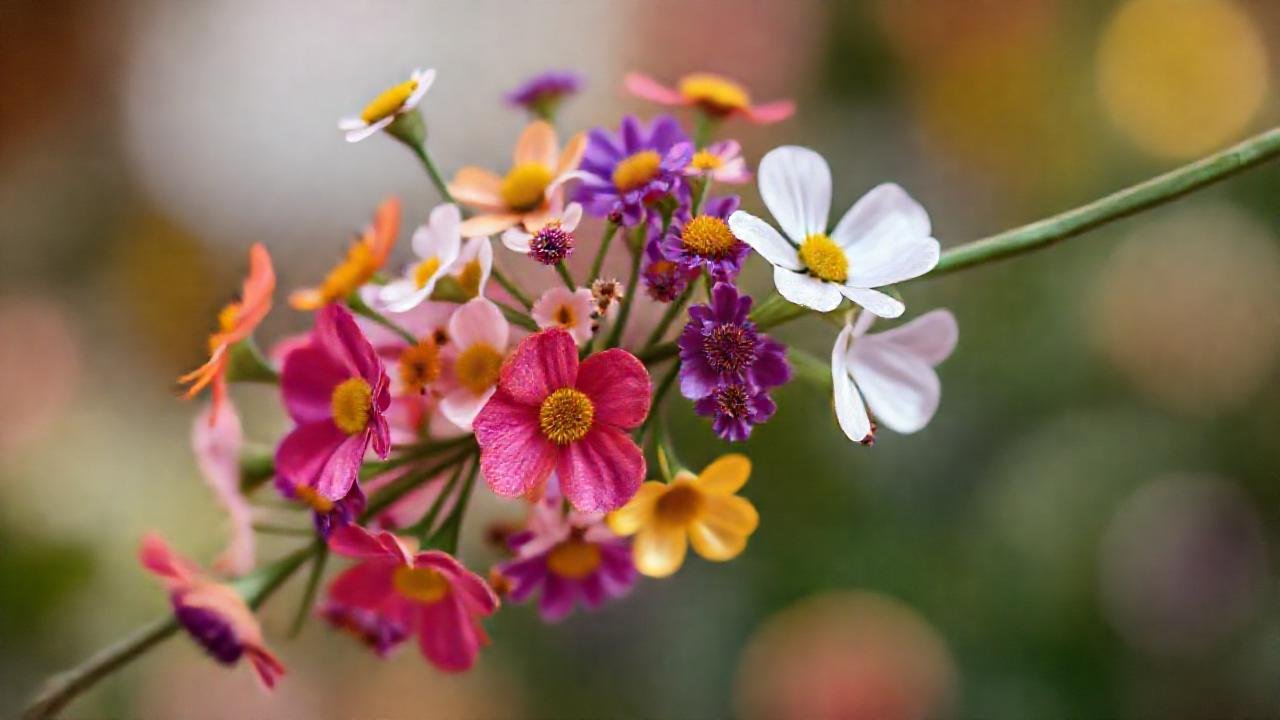 Ramo de flores silvestres, elegante y alegre
