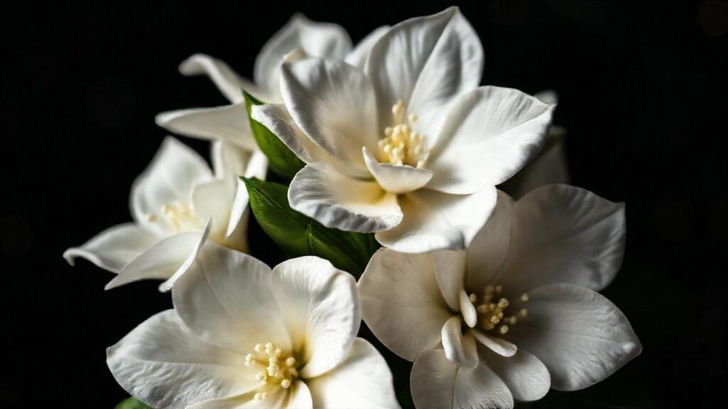 Gardenias blancas exóticas evocan romanticismo
