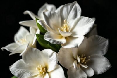 Gardenias blancas exóticas evocan romanticismo