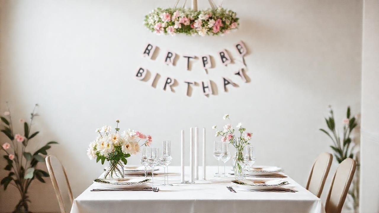 Un cumpleaños minimalista, elegante y sereno